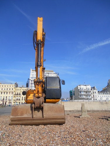 Big digger on Brighton Beach